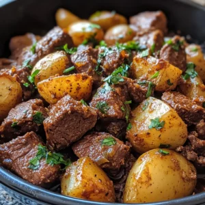 Slow Cooker Beef Bites and Potatoes