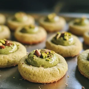 Pistachio Thumbprint Cookies