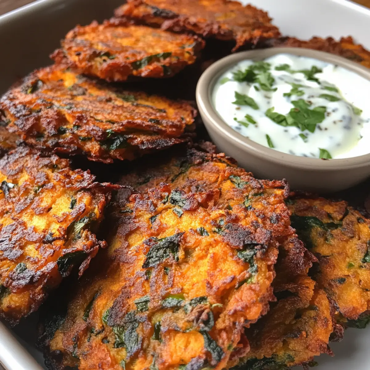 Sweet Potato Collard Green Fritters