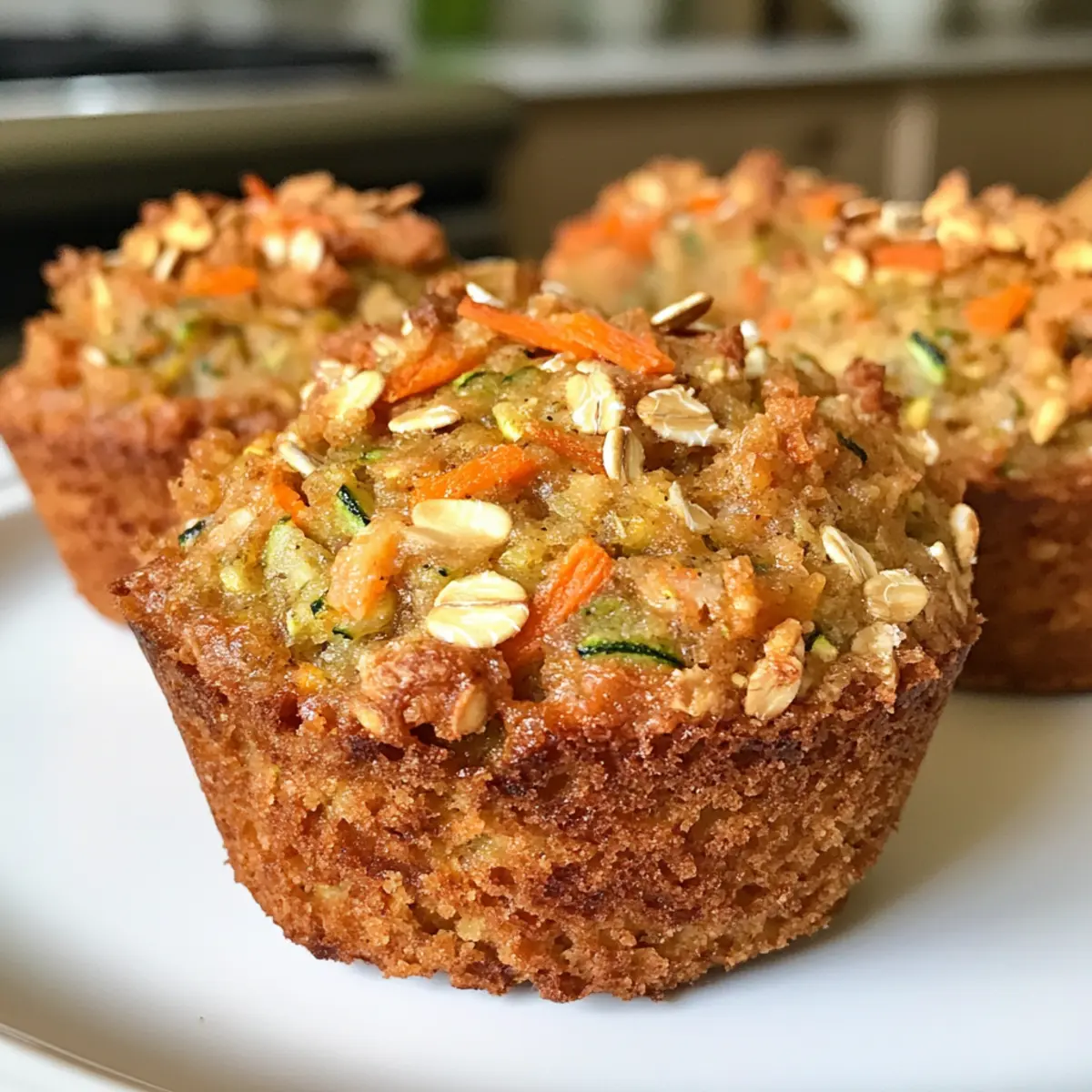 ZUCCHINI CARROT OATMEAL MUFFINS