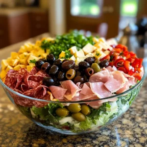 Layered Muffuletta Salad