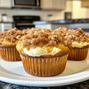 Pumpkin Streusel Cream Cheese Muffins