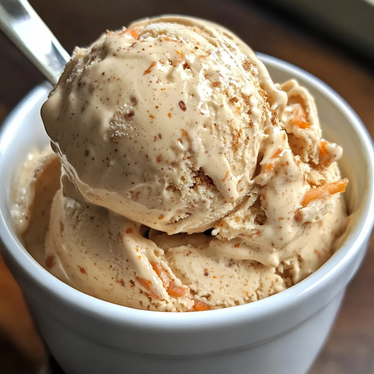 Creamy Carrot Cake Ice Cream with Warm Spices