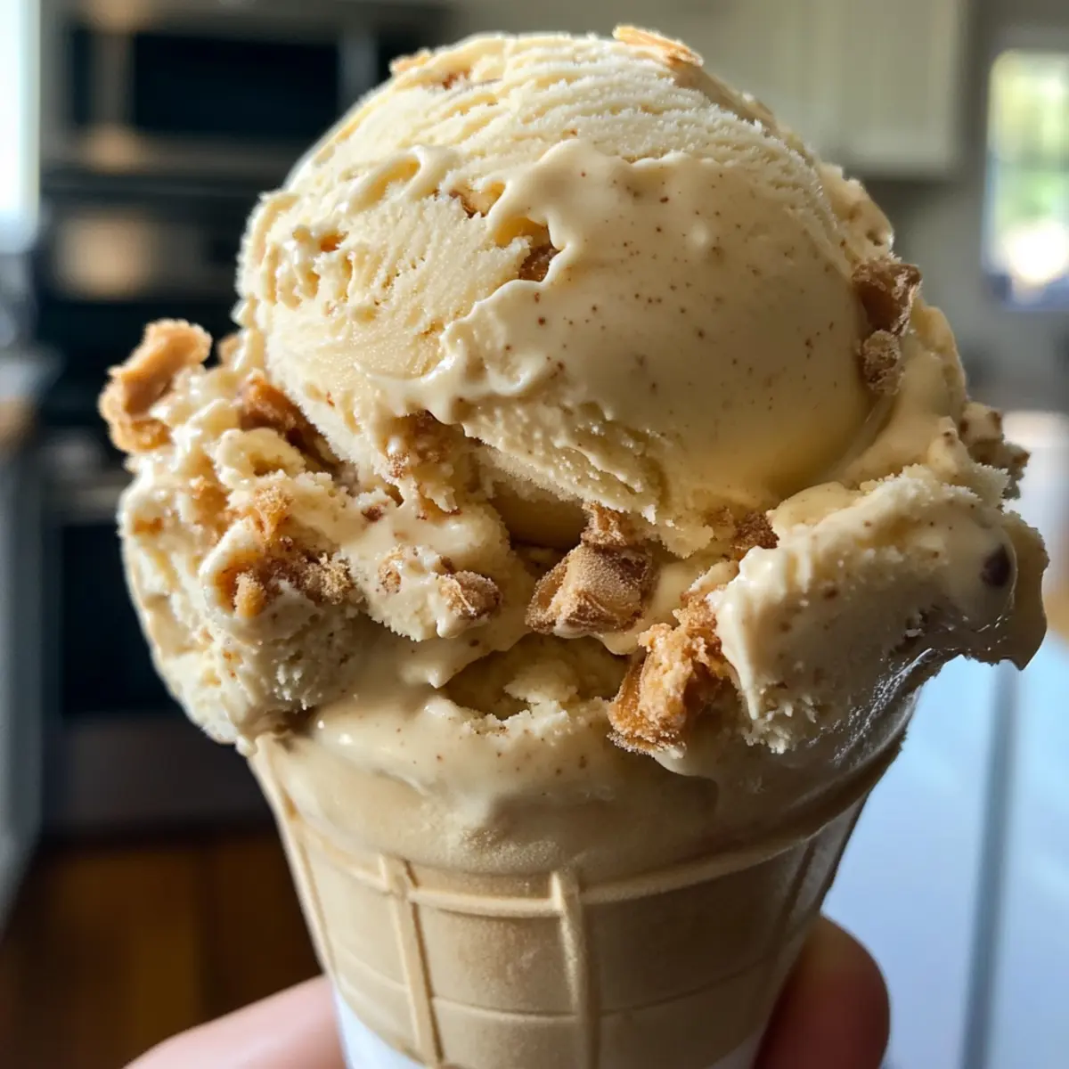 Creamy Coffee Toffee Ice Cream
