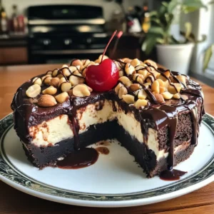 Hot Fudge Sundae Brownie Cheesecake