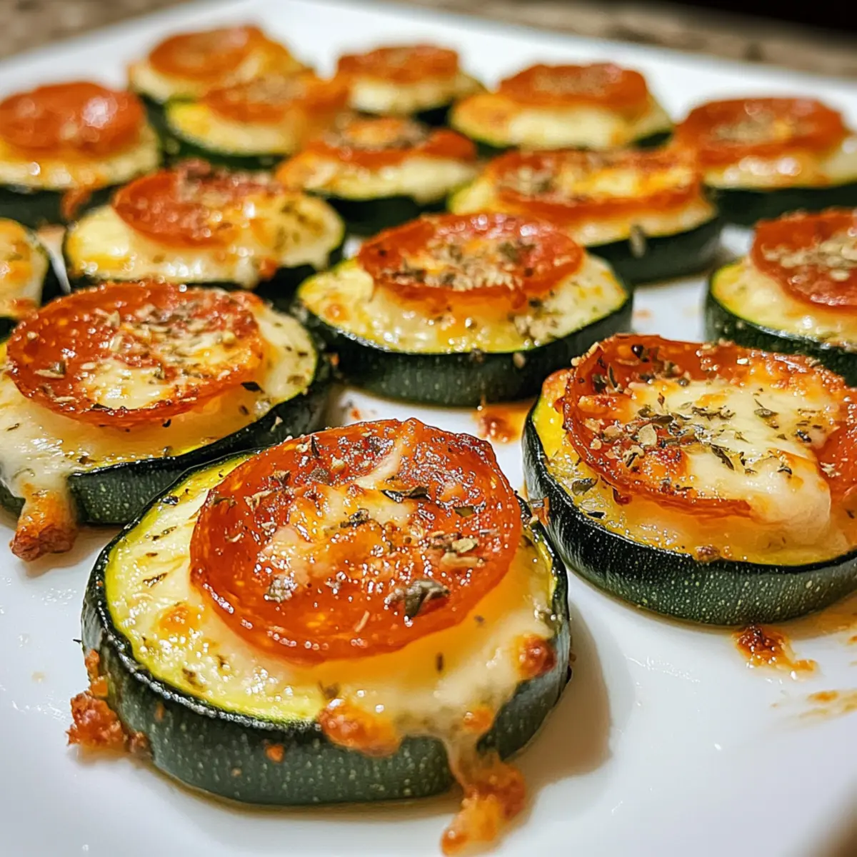 Crispy Keto Zucchini Pizza Bites