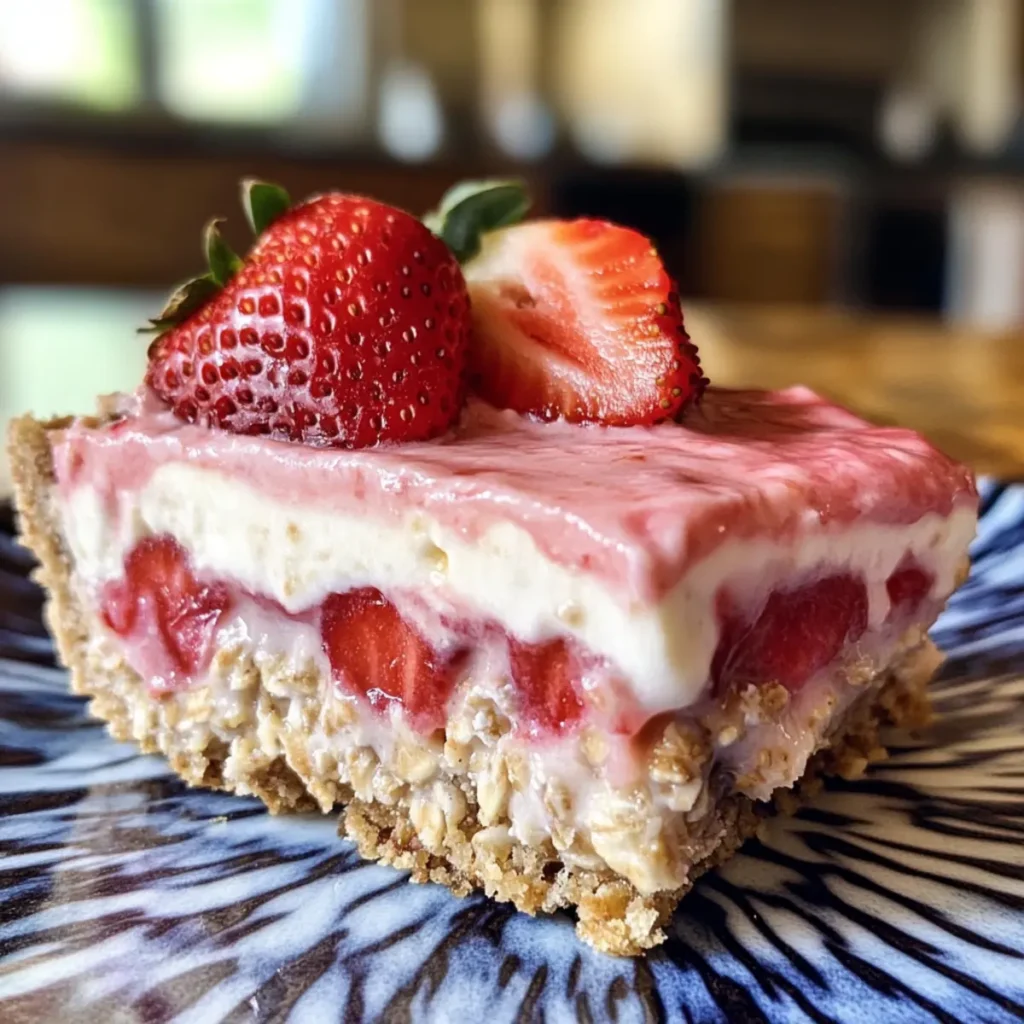Creamy Strawberry Cheesecake Baked Oatmeal
