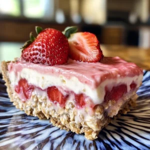 Creamy Strawberry Cheesecake Baked Oatmeal