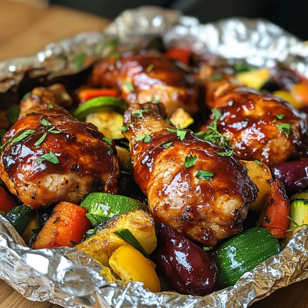 Quick BBQ Chicken Foil Packets