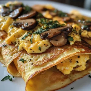 Heavenly Savory Breakfast Crepes Delight
