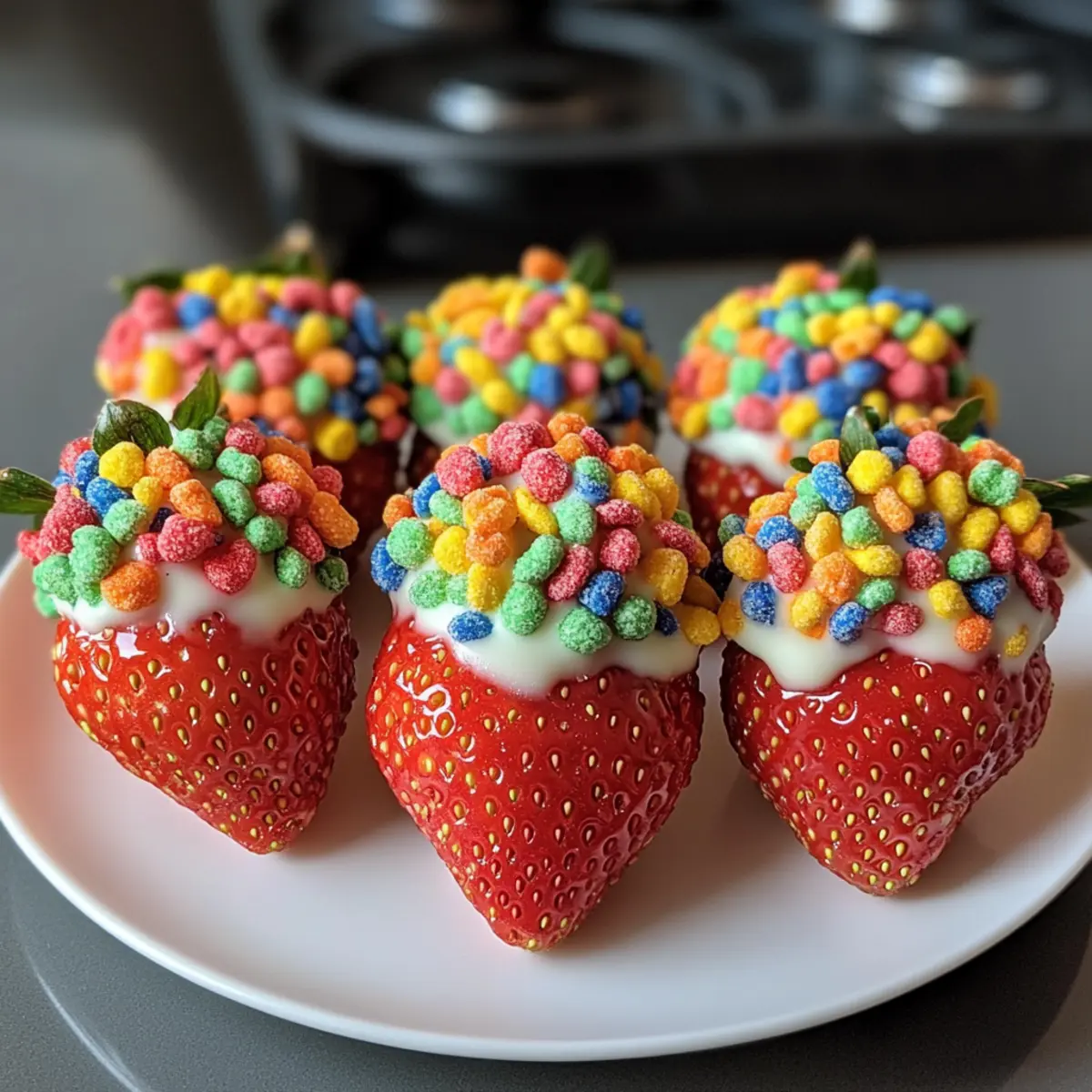 Fruity Pebble Strawberries