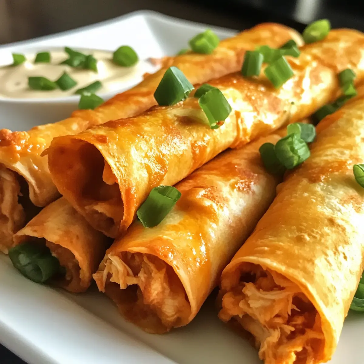 Spicy Buffalo Chicken Taquitos