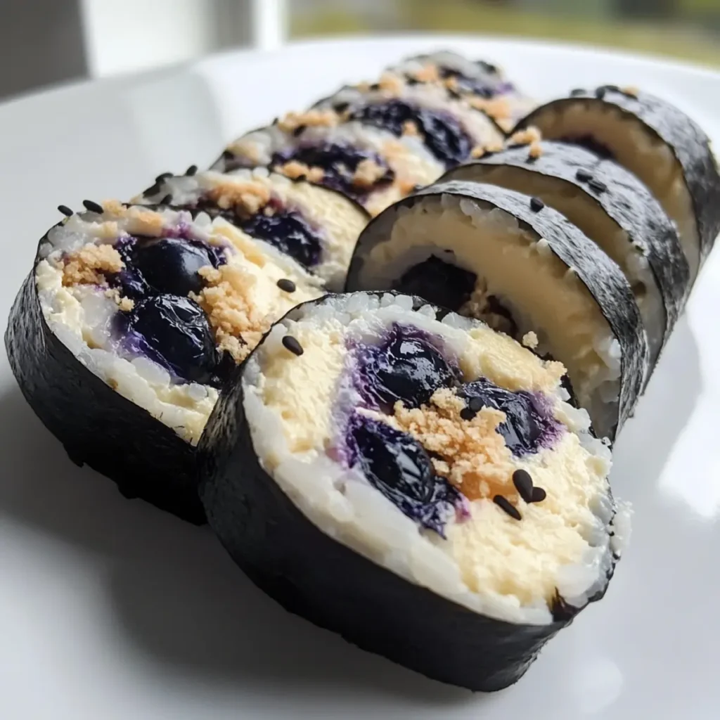 Blueberry Cheesecake Sushi Rolls