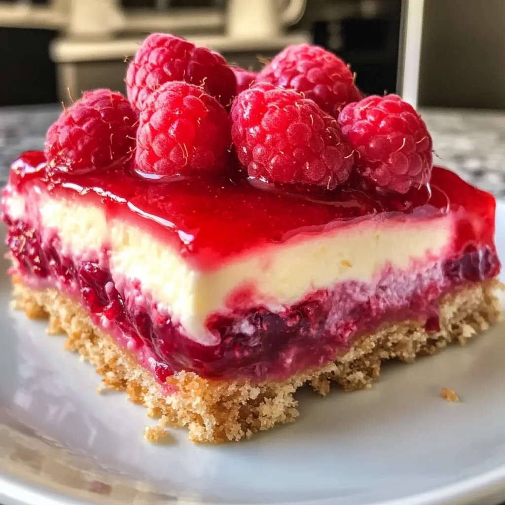 Lemon Raspberry Pretzel Salad