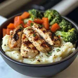 Juicy Grilled Chicken Mashed Potato Bowls