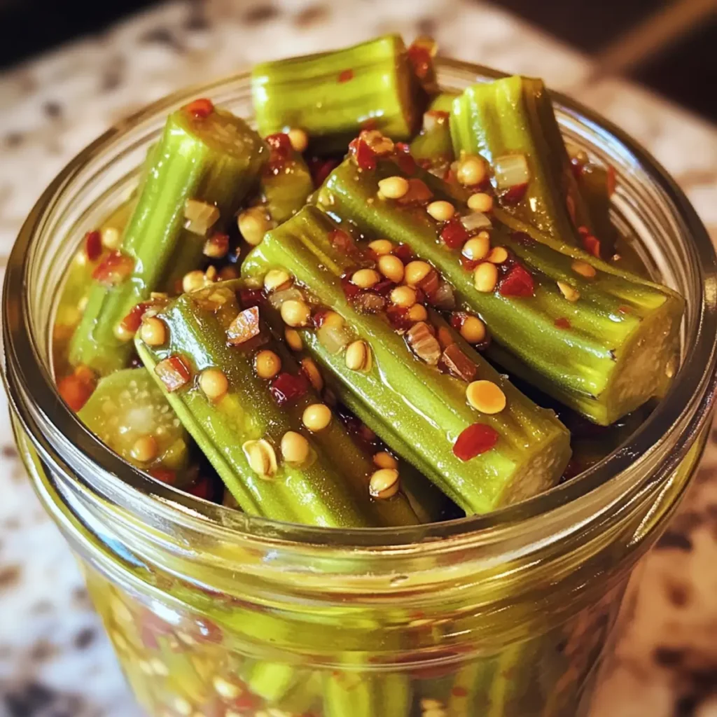 Sweet-Heat Pickled Okra