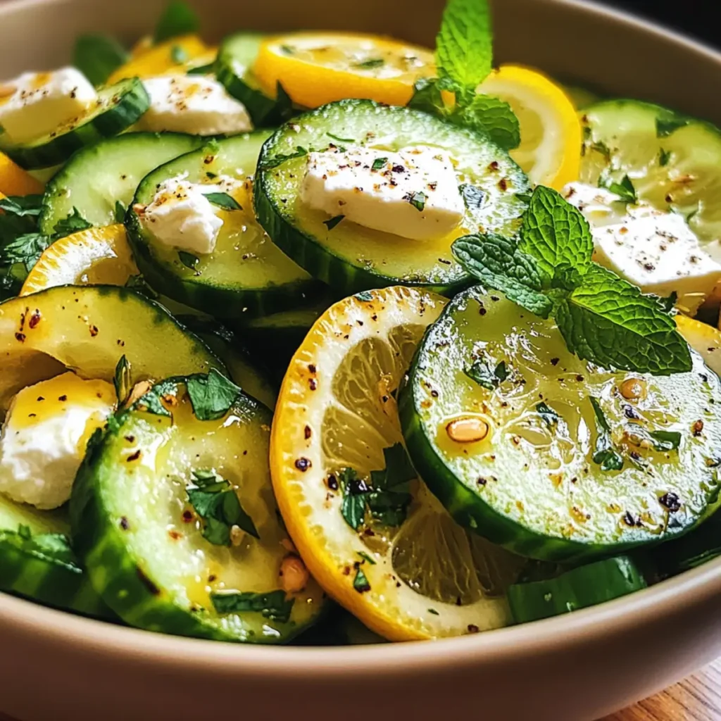 Mediterranean Lemon Cucumber Salad